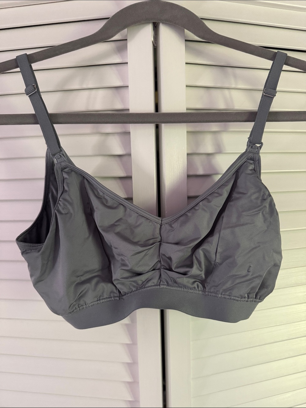 Bodily Do Anything Nursing and Pumping Bra in Gray